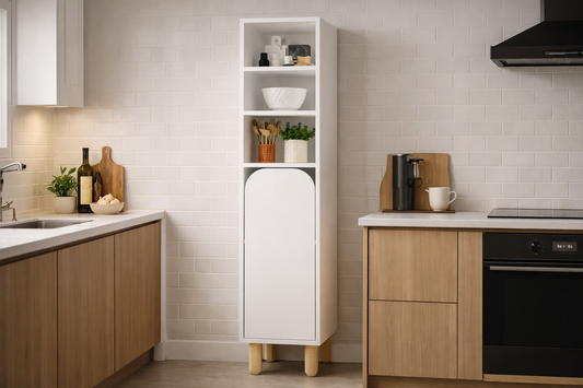 KA-301 Parma 1 Kapaklı Mutfak Dolap, Kahve Köşesi, Çok Amaçlı Dolap Beyaz