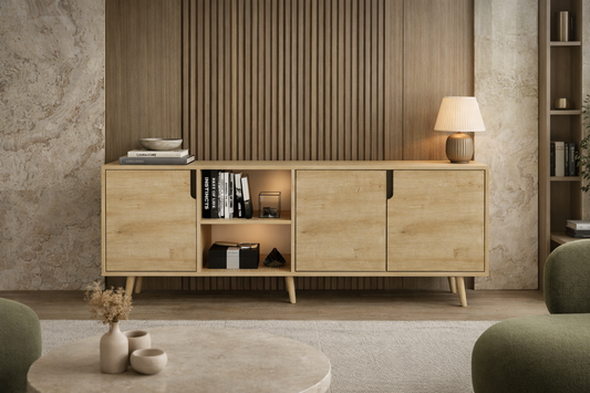 K-903 Latina Modern Konsol 3 Kapaklı 180 Cm Safir Meşe