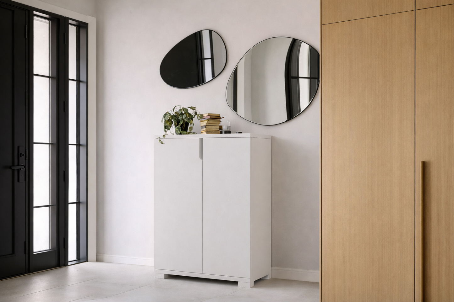 Venedik 4 Bölmeli Ayakkabılık Çok Amaçlı Dolap Mutfak Banyo Kiler Dolabı Beyaz