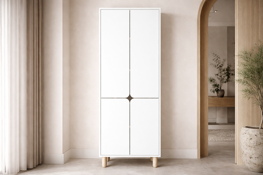 PADOVA Portmanto Vestiyer Ayakkabılık 4 Kapaklı Beyaz