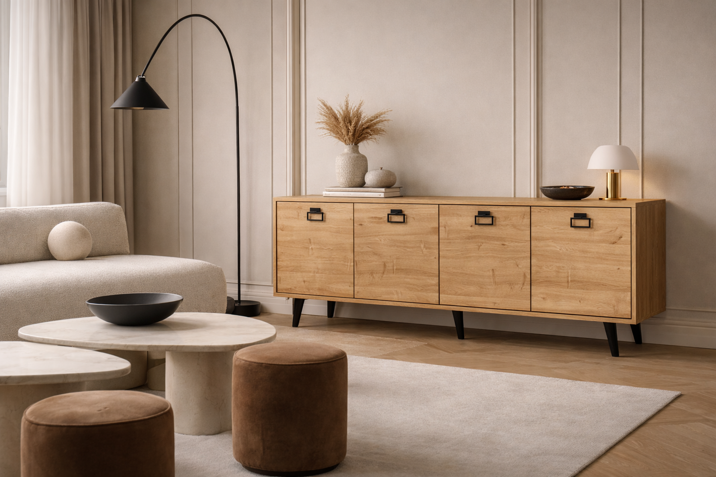 K-701 Mirza Modern Konsol 180 Cm Safir Meşe