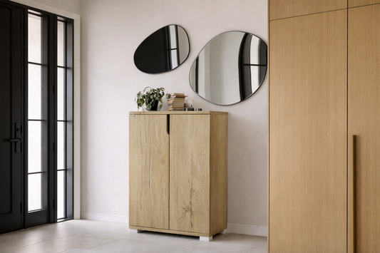 Venedik 4 Bölmeli Ayakkabılık Çok Amaçlı Dolap Mutfak Banyo Kiler Dolabı Safir Meşe