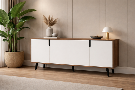 Latina Modern Konsol 180 Cm Ceviz - Beyaz (K-602)