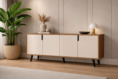 K-605 Latina Modern Konsol 180 Cm Safir Meşe - Beyaz