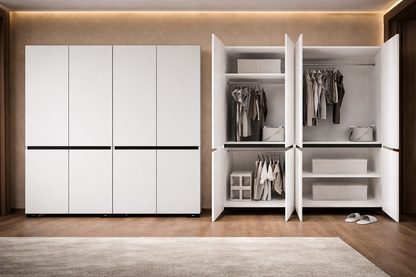 Floransa 8 Kapılı Flr8-A2AR Beyaz- Antrasit Gardırop