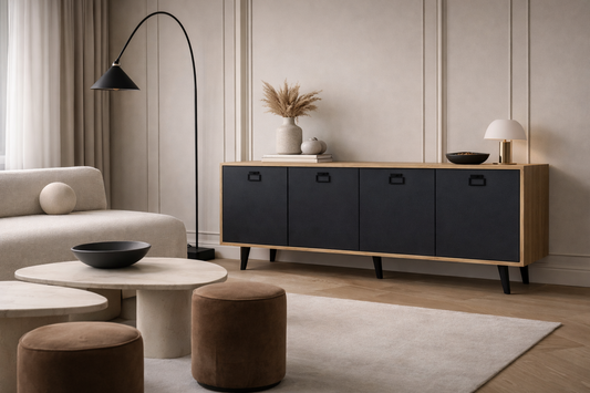 Mirza Modern Konsol 180 Cm Safir Meşe-antrasit (K-703)