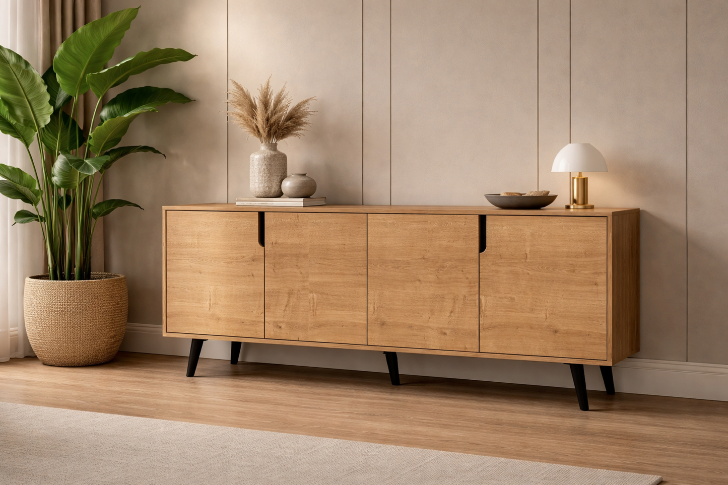 K-606 Latina Modern Konsol 180 Cm Safir Meşe