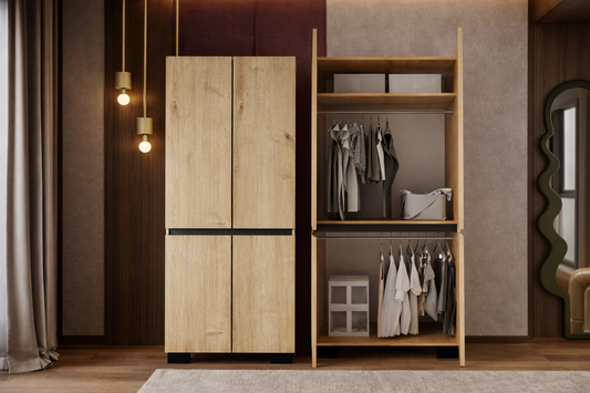 Floransa 4 Kapılı Flr4-ıa2 Safir- Antrasit Gardırop-çok Amaçlı Dolap-yüklük