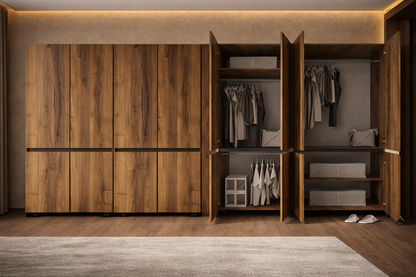 Floransa 8 Kapılı Flr8-A3AR Ceviz- Antrasit Gardırop