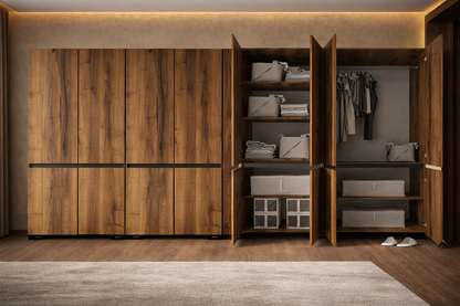 Floransa 8 Kapılı Flr8-A1AR Ceviz Antrasit Gardırop